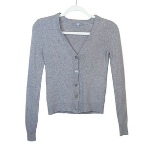 Uniqlo Gray Wool/Alpaca Fur Cardigan, Size XS